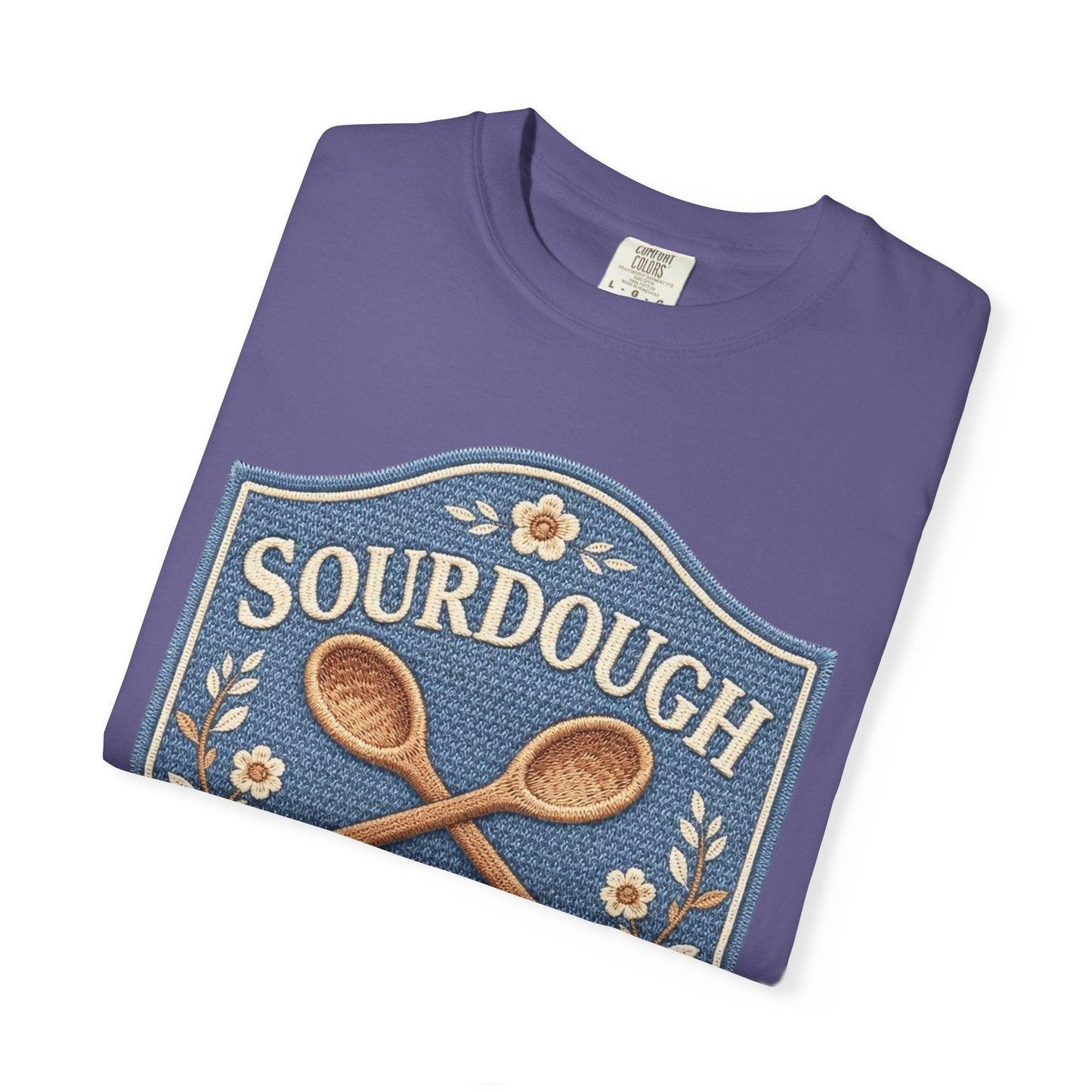 Sourdough Social Club T-shirt | Vintage Baking Badge, Bread Loaf & Spoons