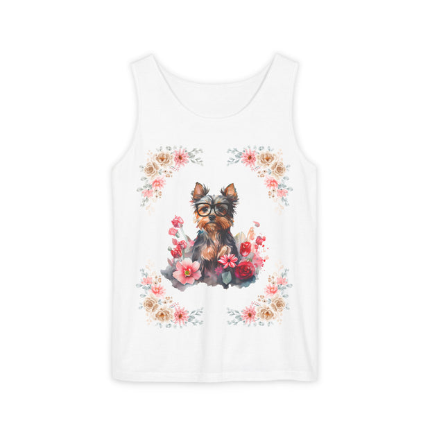 Geeky Goddess Yorkie Unisex Tank Top