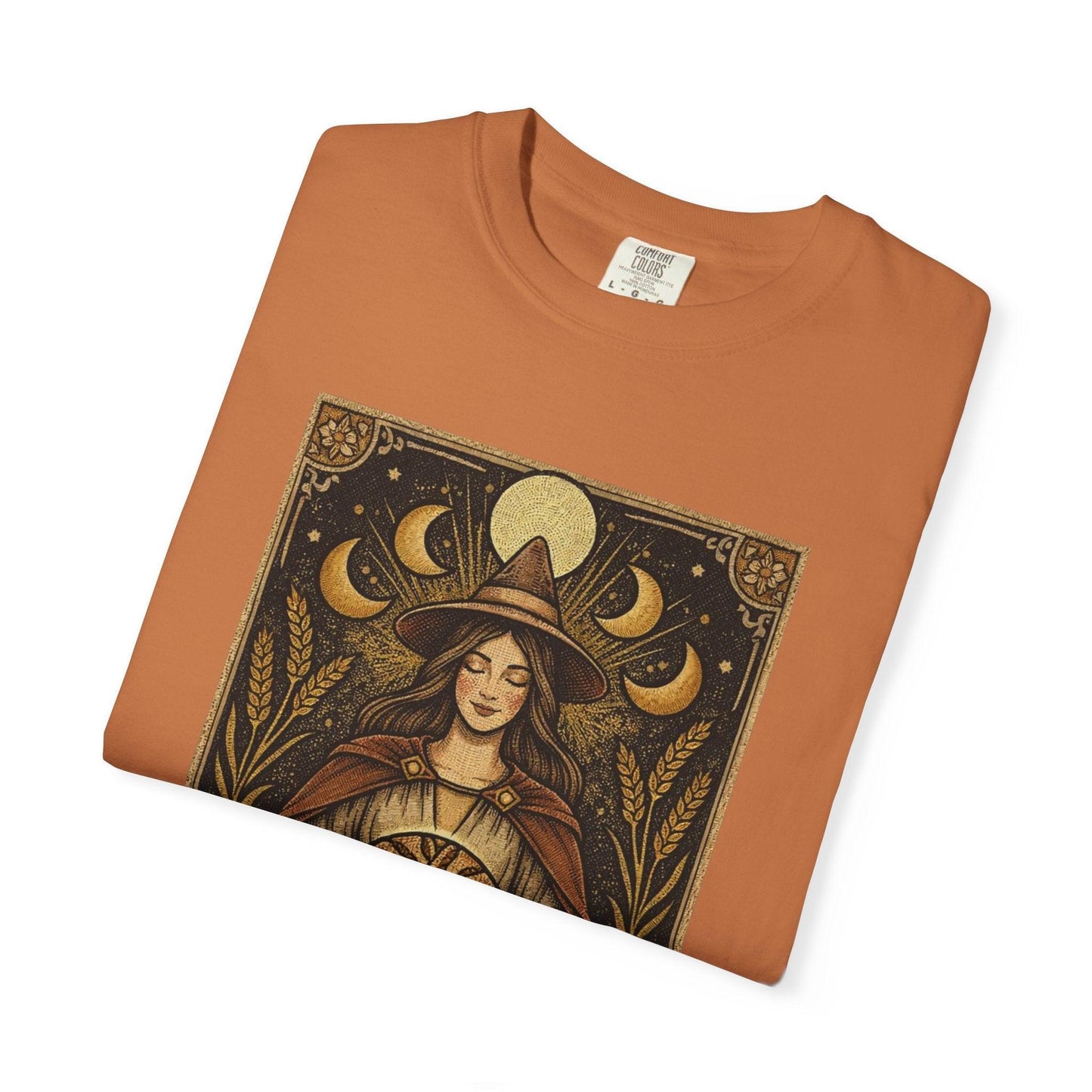 Sourdough Witch T-Shirt | Vintage Witch Art, Moon Phases, Baking Theme