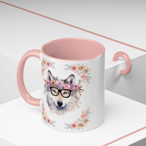 Geeky Goddess Wolf Accent Coffee Mug