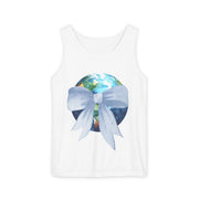 Earth Wrapped In Bow Unisex Tank Top