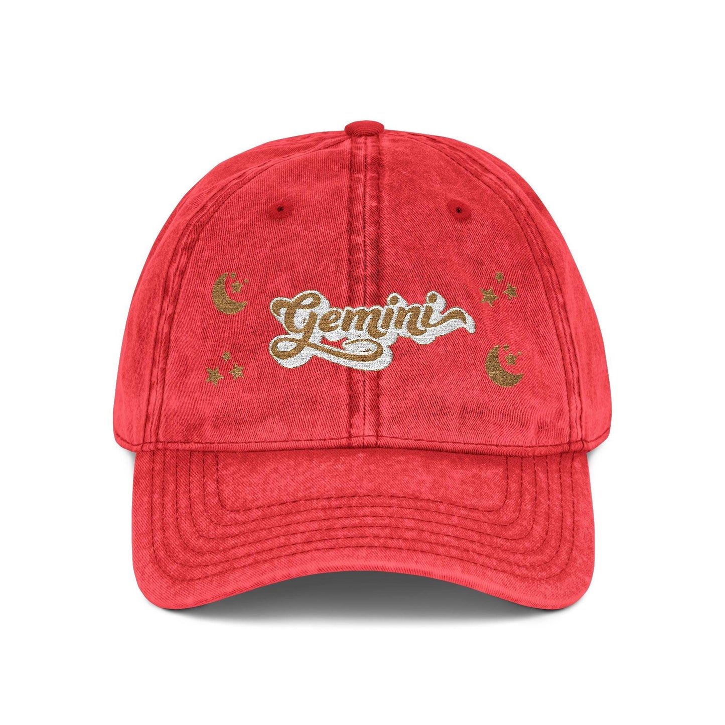 'Gemini' Vintage Wash Embroidered Cap