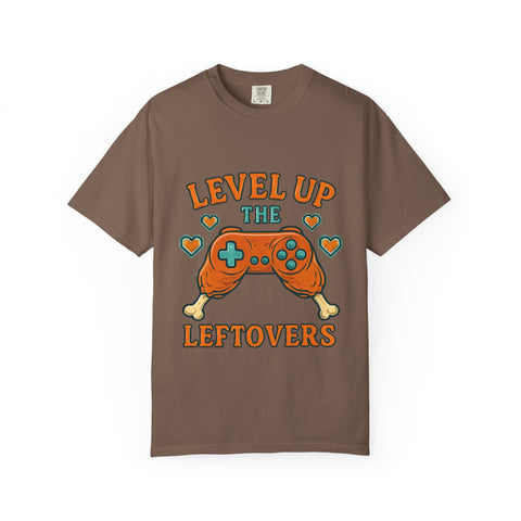Gamer T-shirt - Level Up the Leftovers | Unisex Gaming Tee, Casual Wear, Game Night Shirt, Gift for Gamers, Funny Apparel