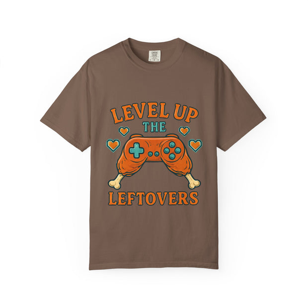 Gamer T-shirt - Level Up the Leftovers | Unisex Gaming Tee, Casual Wear, Game Night Shirt, Gift for Gamers, Funny Apparel