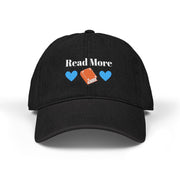 'Read More' Denim Embroidered Cap