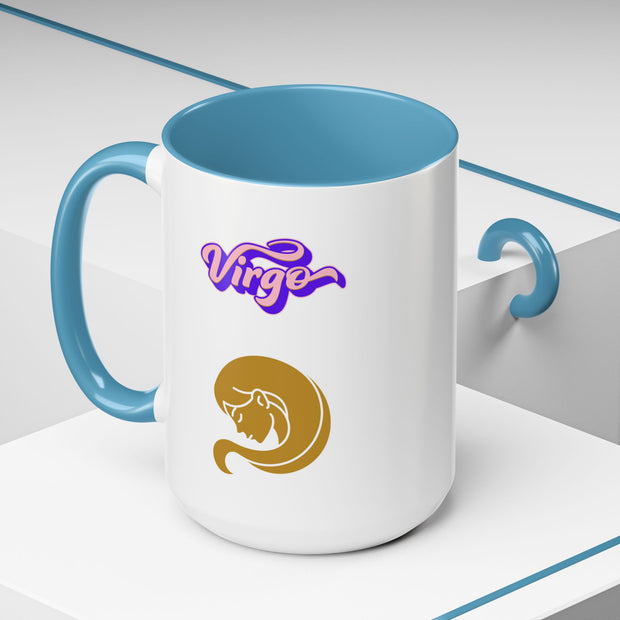 'Virgo' Zodiac Accent Coffee Mug