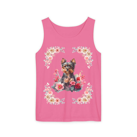 Geeky Goddess Yorkie Unisex Tank Top