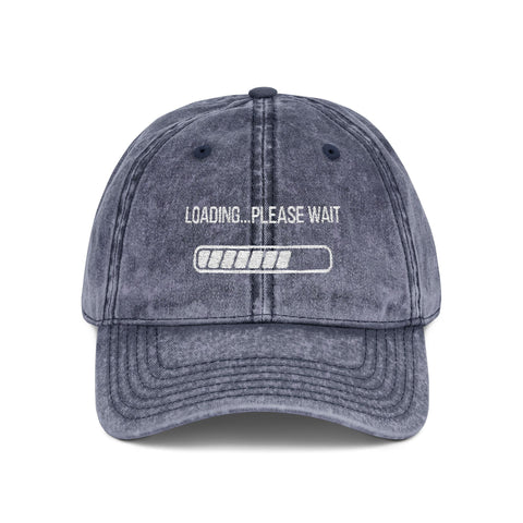 'Loading...Please Wait' Vintage Embroidered Cap