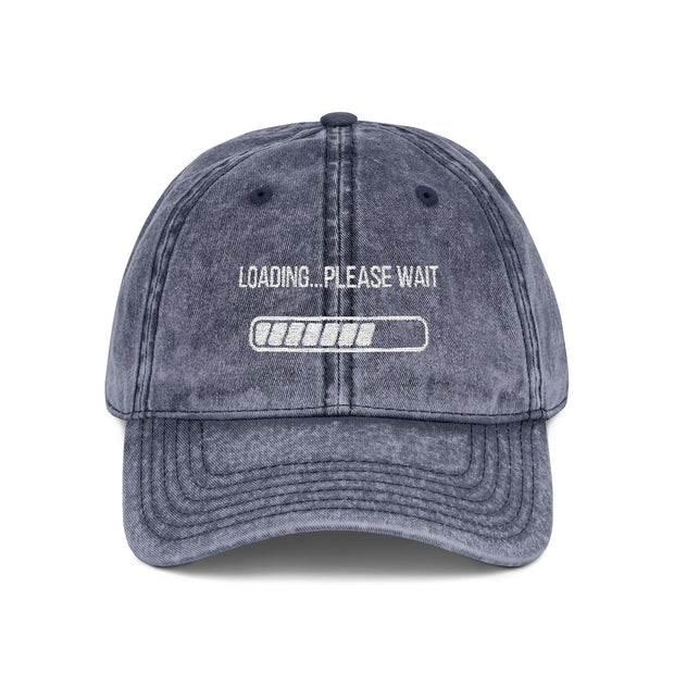 'Loading...Please Wait' Vintage Embroidered Cap