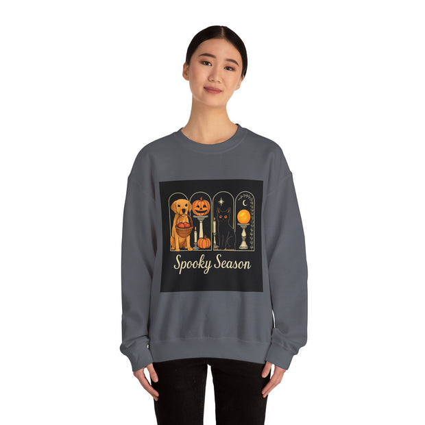 Spooky Season Golden Retriever Crewneck Sweatshirt