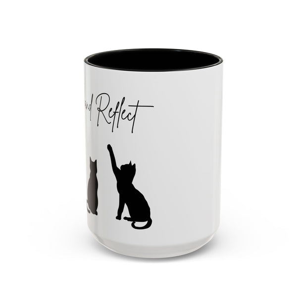 'Paws and Reflect' Cats Accent Coffee Mug