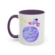 Astronaut Taking Off In Space Accent Coffee Mug