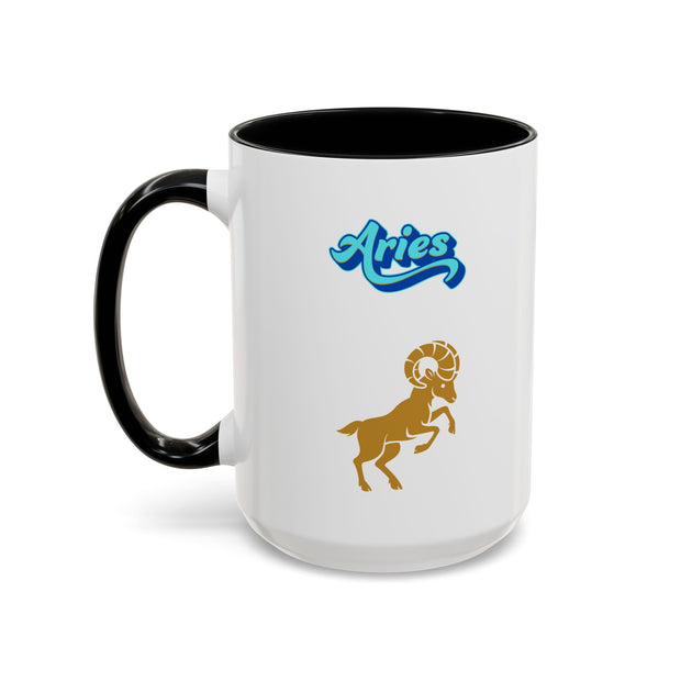 'Aries' Zodiac Accent Coffee Mug
