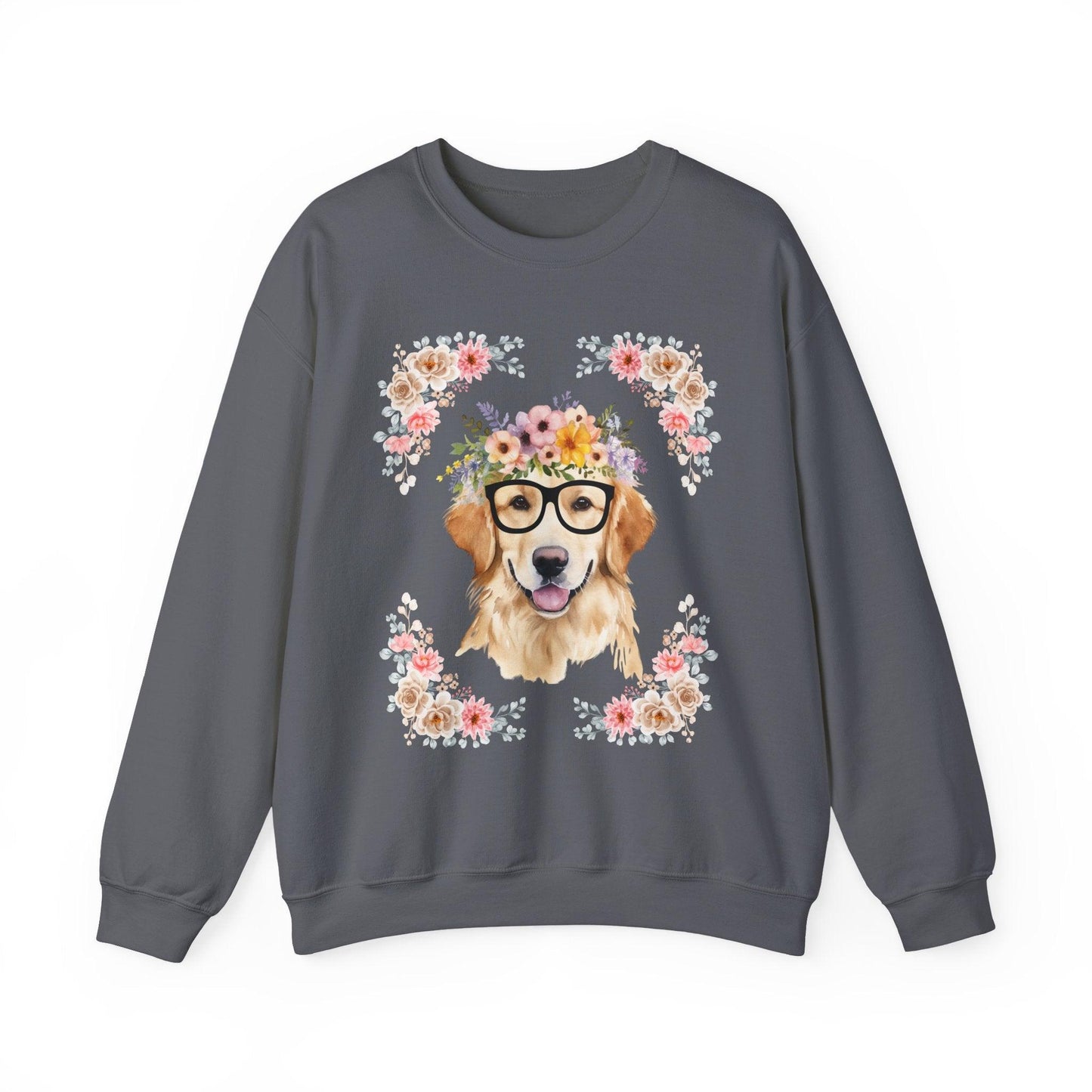 Geeky Goddess Golden Retriever Unisex Crewneck Sweatshirt