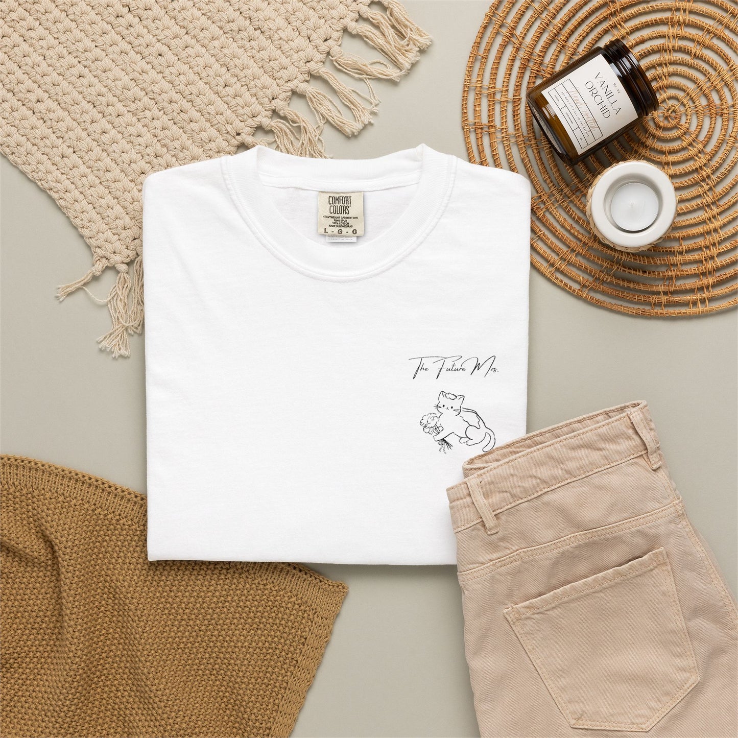 The Future Mrs Shirt, Cat Bride Embroidered Tee, Minimalist Bridal Shower Shirt, Coquette Wedding Tee, Future Wife Shirt