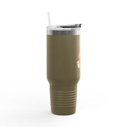 'Feline Good with a Book & Brew' Insulated Travel Mug, 40oz