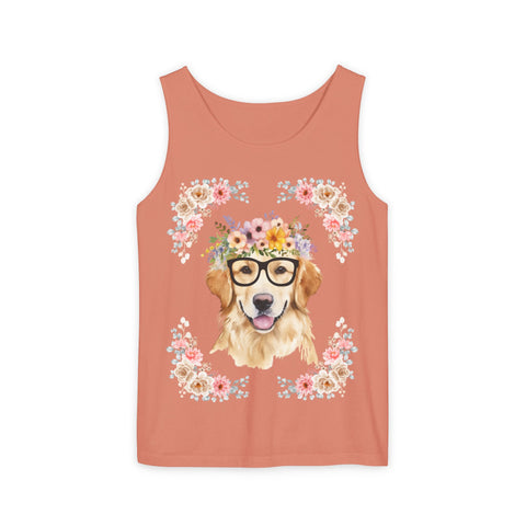 Geeky Goddess Golden Retriever Unisex Tank Top