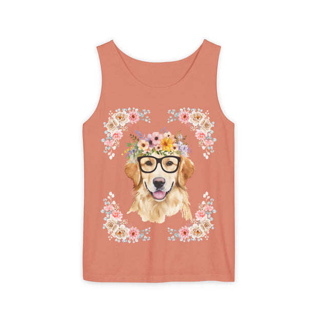 Geeky Goddess Golden Retriever Unisex Tank Top