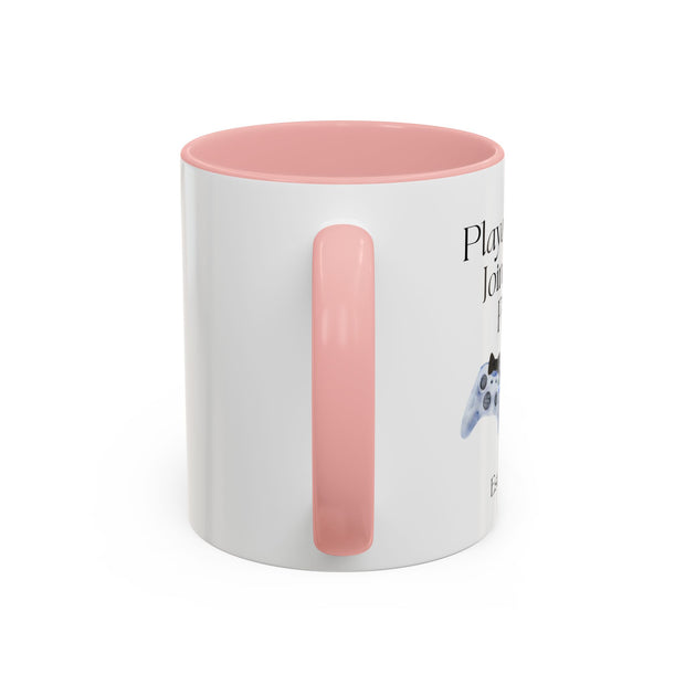 'Player 2 Has Joined The Party' 'Est. 2025' Accent Coffee Mug