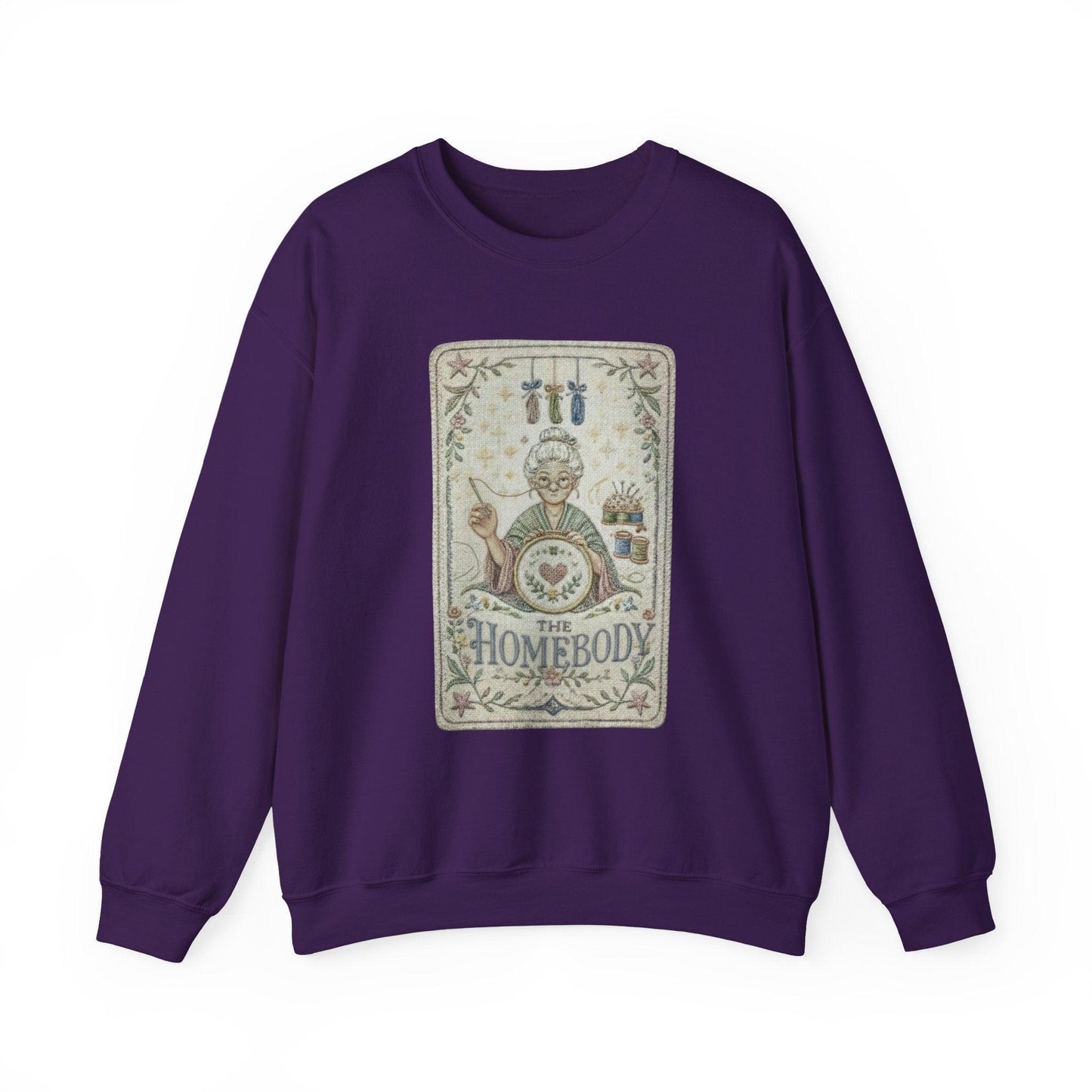 Homebody vintage knitting illustration Sweatshirt | cozy home craft design