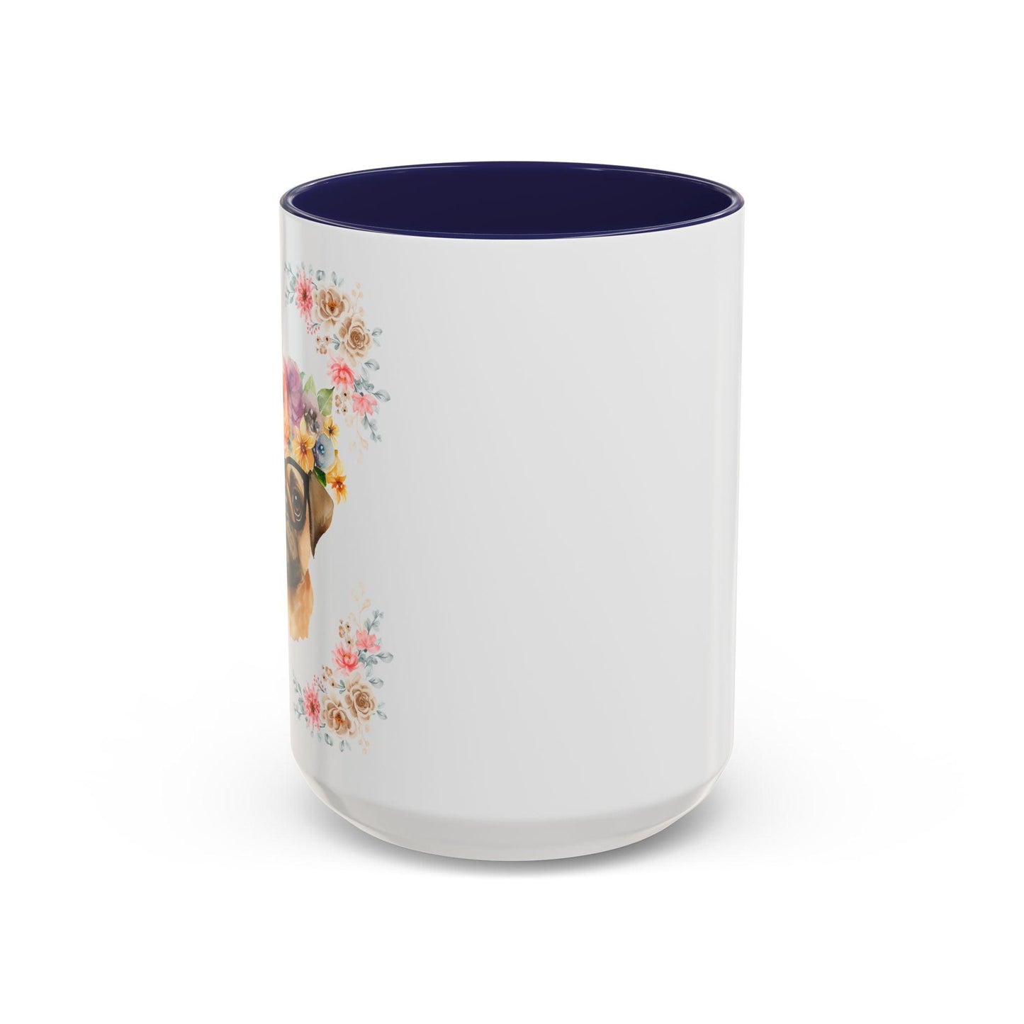 Geeky Goddess Pug Accent Coffee Mug