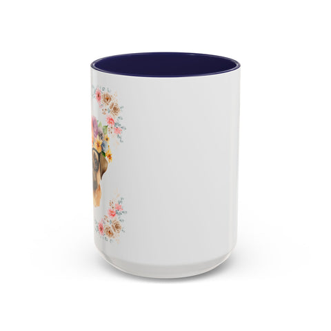 Geeky Goddess Pug Accent Coffee Mug
