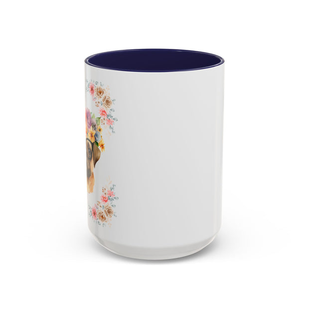 Geeky Goddess Pug Accent Coffee Mug