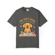 Funny Dog Lover T-Shirt, I'm Just Here for the Scraps Tee, Pet Apparel, Gift for Dog Owners, Animal Lover Shirt, Casual Wear