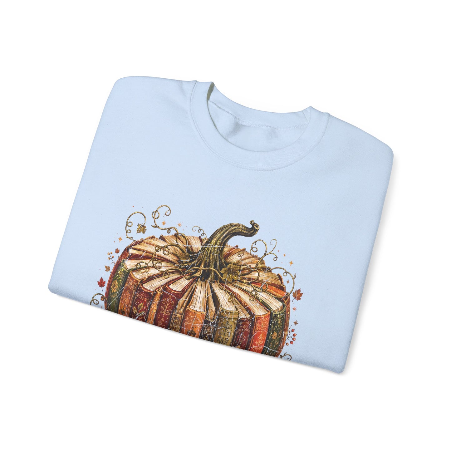 Autumn Patchwork Pumpkin crewneck sweatshirt | Fall Pumpkin Illustration