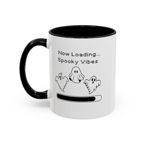 'Now Loading...Spooky Vibes' Accent Coffee Mug