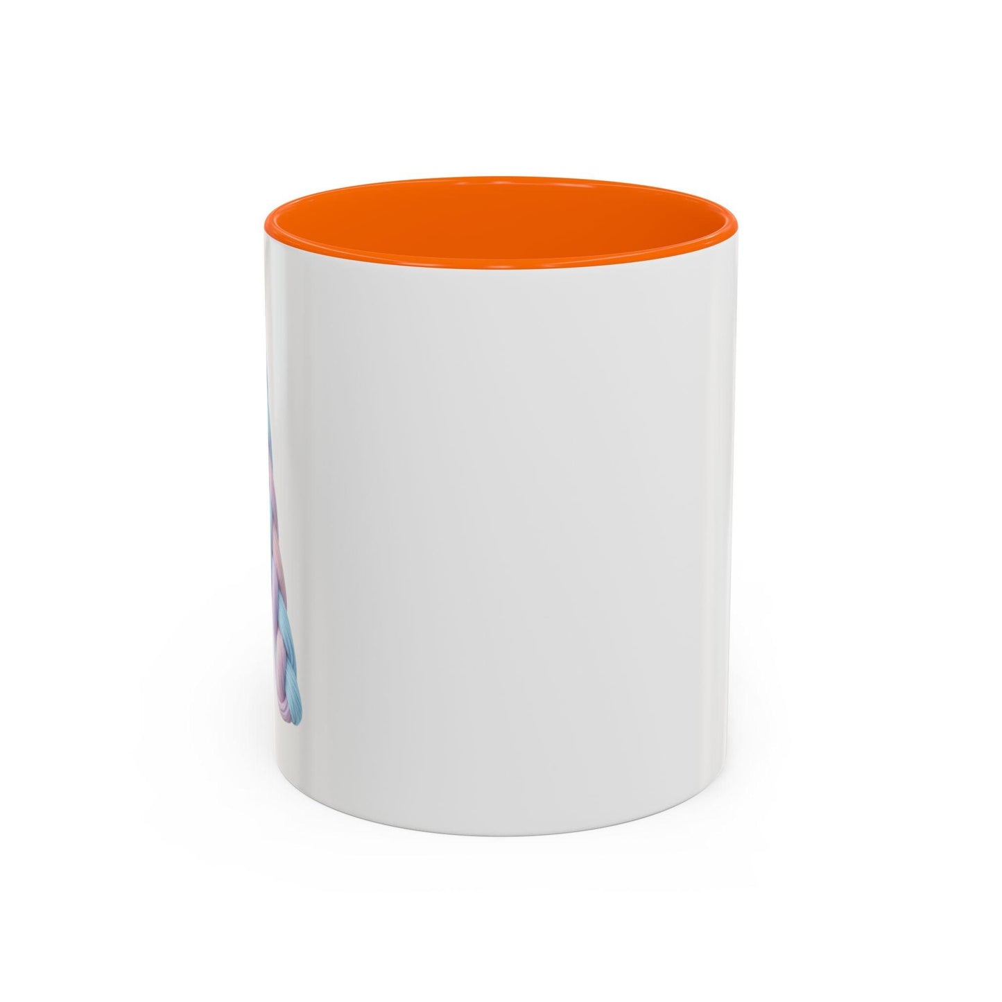Minimalist Embroidery Typography Accent Coffee Mug | Pastel Thread Design