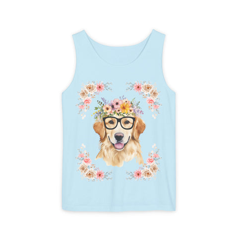 Geeky Goddess Golden Retriever Unisex Tank Top