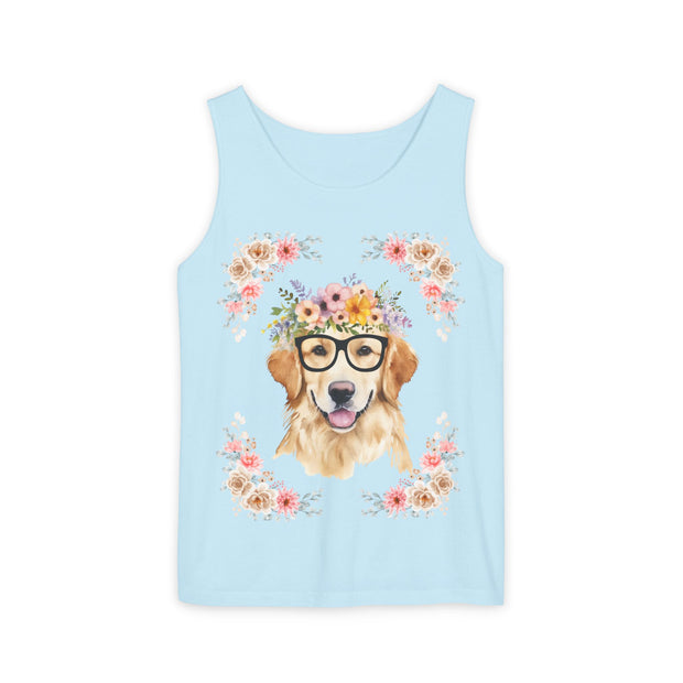 Geeky Goddess Golden Retriever Unisex Tank Top