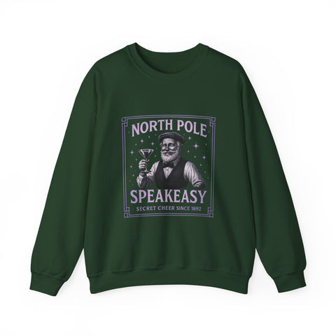 North Pole Speakeasy Crewneck Sweatshirt | Cozy Holiday Gift | Winter Wear | Christmas Sweatshirt | Unisex Comfy Apparel