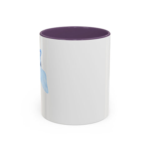 Blue Saturn Wrapped In A Blue Bow Accent Coffee Mug