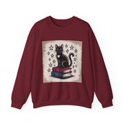 Cat and Book Lover's Crewneck Sweatshirt