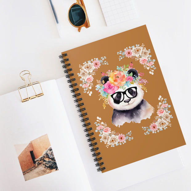 Geeky Goddess Panda Spiral Notebook