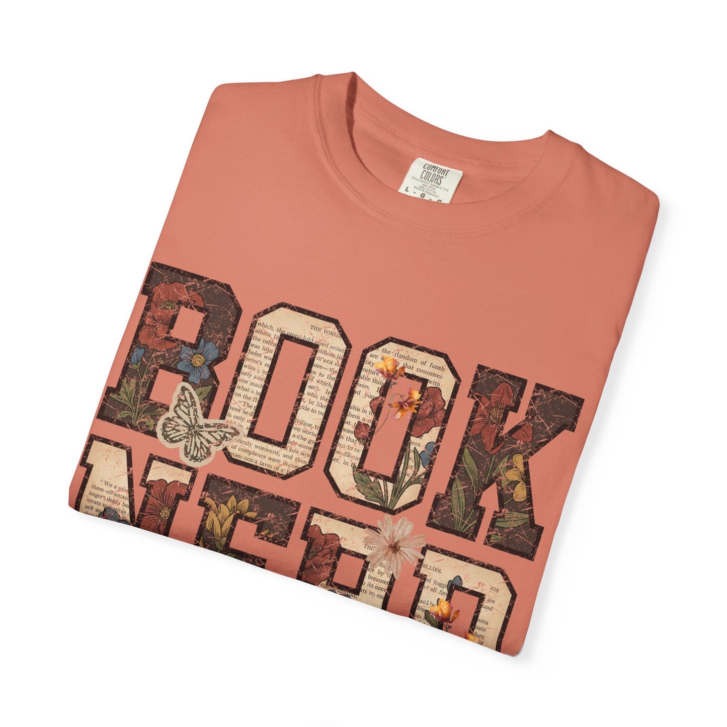 Book Nerd T-Shirt | Vintage Collage Lettering, Reading Lover Tee
