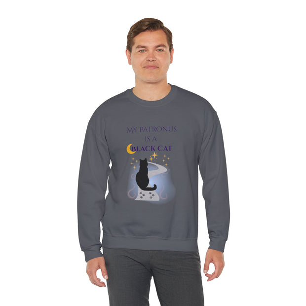 'My Patronus Is A Black Cat' Unisex Crewneck Sweatshirt