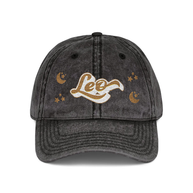 'Leo' Vintage Embroidered Cap