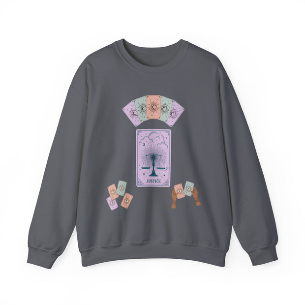 'Justice' Tarot Card Unisex Crewneck Sweatshirt
