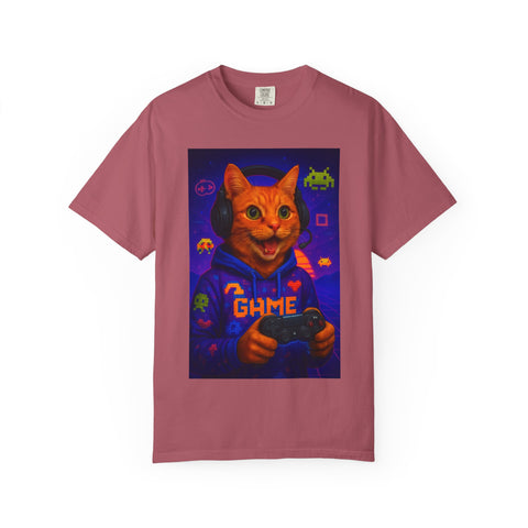 Game On Orange Cat Unisex T-Shirt