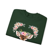 Geeky Goddess Deer Unisex Crewneck Sweatshirt