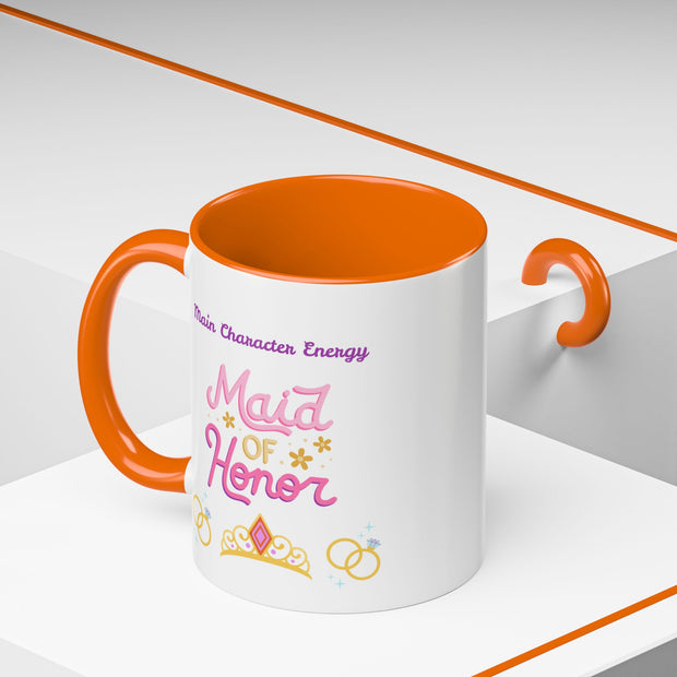 'Main Character Energy: Maid of Honor' Accent Coffee Mug