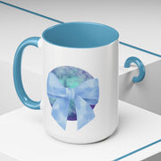 Blue/Green Planet Wrapped In A Bow Accent Coffee Mug