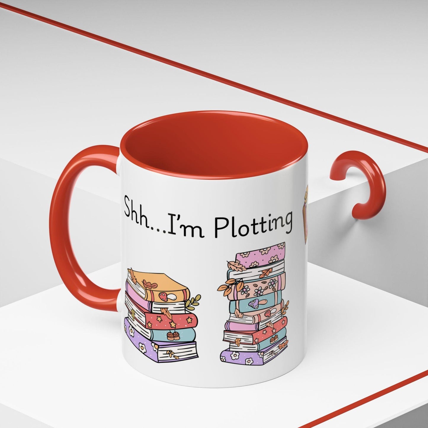 'Shhh...I'm Plotting' Accent Coffee Mug