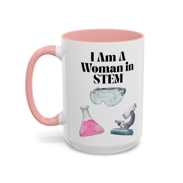 'I Am A Woman In STEM' Scientist Accent Coffee Mug