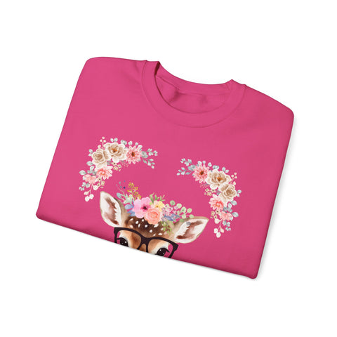 Geeky Goddess Deer Unisex Crewneck Sweatshirt