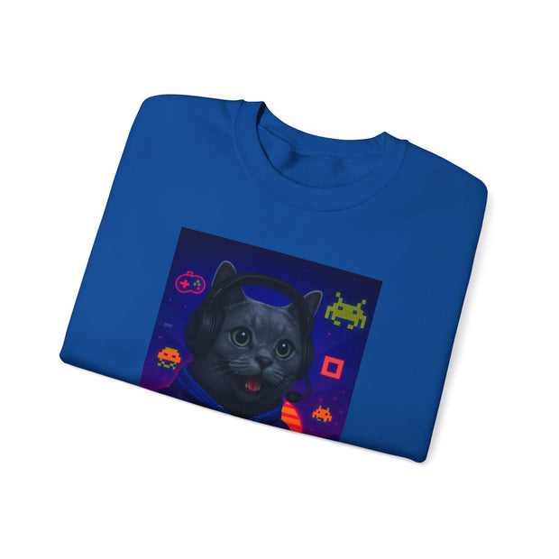 Gamer Cat Crewneck Sweatshirt - Cozy Unisex Gaming Apparel, Cool Cat Sweatshirt, Perfect Gift for Cat Lovers, Unisex Sweatshirt, Retro [...]