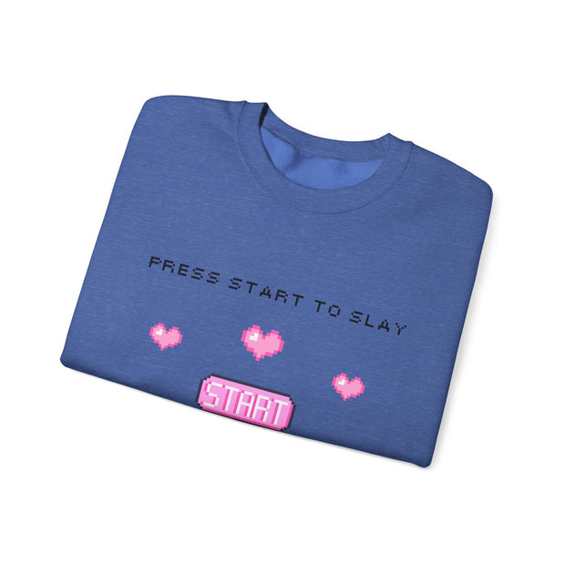'Press Start to Slay' Unisex Crewneck Sweatshirt